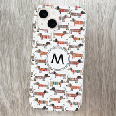 Dachshund Sause Dog Monogram Case-Mate iPhone Case