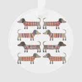 Dachshund Sause Dog Ornament (voorkant)