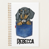 Dachshund Sause Dog Personalized Planner Diary (Voorkant)