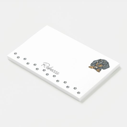 Dachshund Sause Dog Personalized Post-it Notes (Schuin)