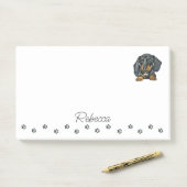 Dachshund Sause Dog Personalized Post-it Notes (Op bureau)