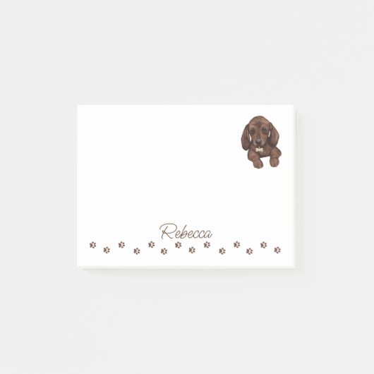 Dachshund Sause Dog Personalized Post-it Notes (Voorkant)