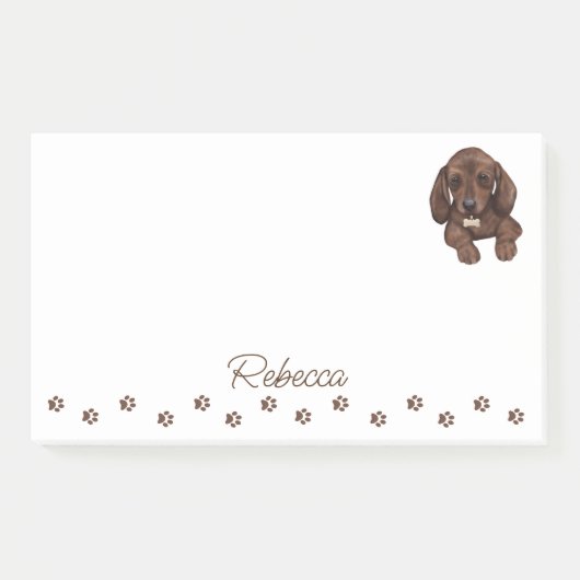 Dachshund Sause Dog Personalized Post-it Notes (Voorkant)