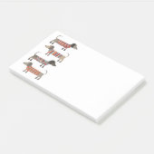 Dachshund Sause Dog Post-it® Notes (Schuin)