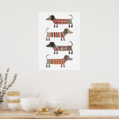 Dachshund Sause Dog Poster (Keuken)