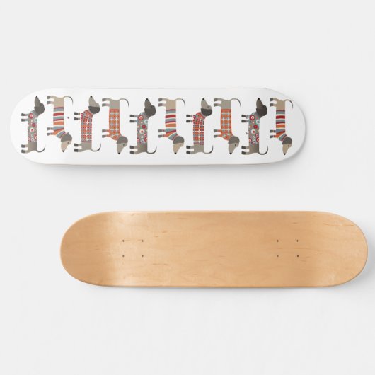 Dachshund Sause Dog Skateboard (Horizontaal)