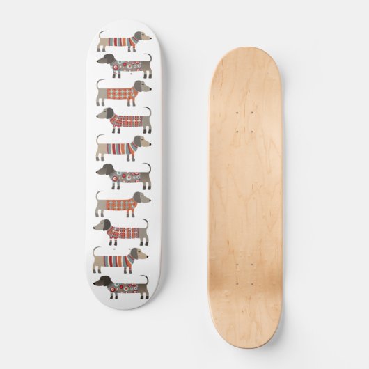 Dachshund Sause Dog Skateboard (Voorkant)