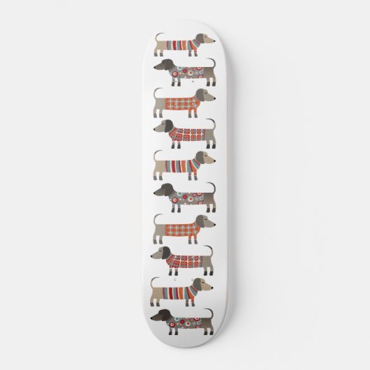 Dachshund Sause Dog Skateboard (Voorkant)