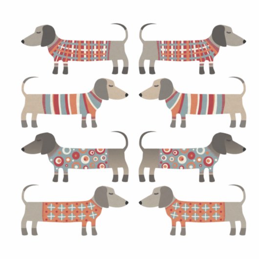 Dachshund Sause Dog Sticker (Voorkant)