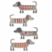 Dachshund Sause Dog Sticker (Voorkant)