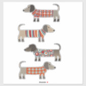 Dachshund Sause Dog Sticker (Vel)