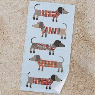 Dachshund Sause Dog Strandlaken