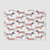 Dachshund Sause Dog Tissuepapier (Voorkant)