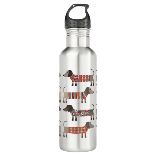Dachshund Sause Dog Waterfles (Voorkant)