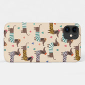 Dachshund Sause Wiener Dog Patroon Case-Mate iPhone Case (Achterkant (horizontaal))