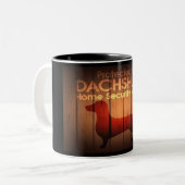 Dachshund Security Mug à deux tons (Devant gauche)