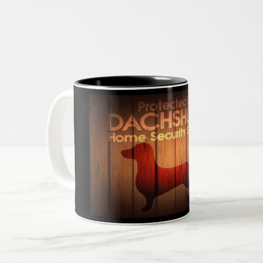 Dachshund Security Mug à deux tons (Devant gauche)