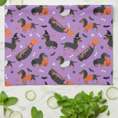 Dachshund Serviette de cuisine Halloween (Plié)