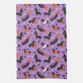 Dachshund Serviette de cuisine Halloween (Vertical)