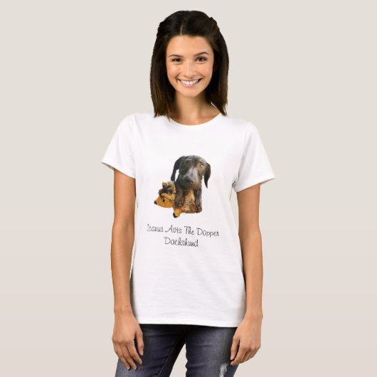 Dachshund-shirt T-shirt (Voorkant volledig)