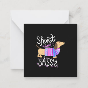 Dachshund Short en Sassy Notitiekaartje