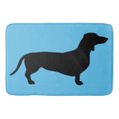 Dachshund Short Hair - Silhouette 1 Badmat (Voorkant)