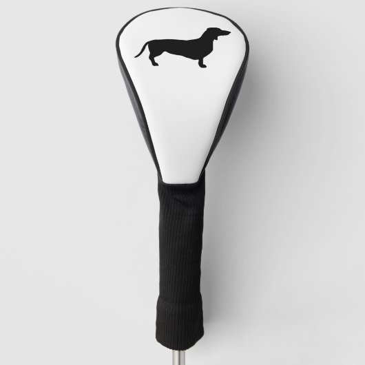 Dachshund Short Hair - Silhouette 1 Golfheadcover (Voorkant)