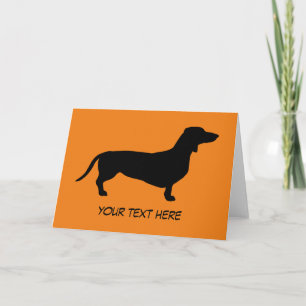 Dachshund Short Hair - Silhouette 1 Kaart