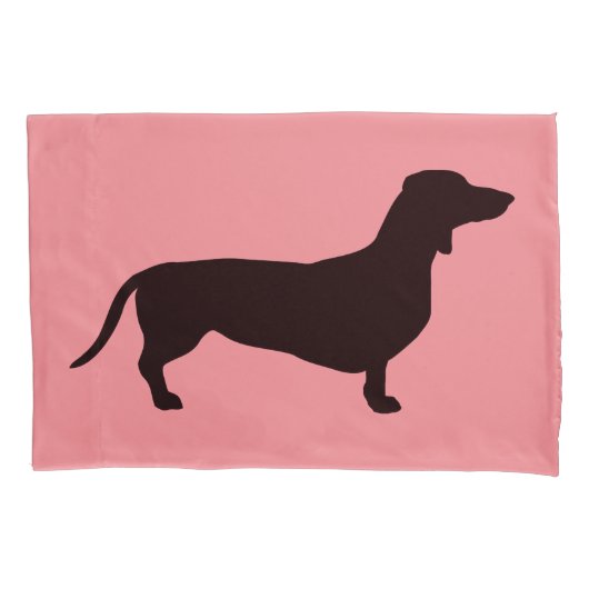 Dachshund Short Hair - Silhouette 1 Kussensloop (Voorkant)