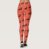 Dachshund Short Hair - Silhouette 1 Leggings (Achterkant)