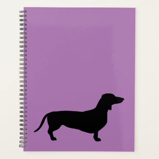 Dachshund Short Hair - Silhouette 1 Planner (Voorkant)