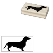 Dachshund Short Hair - Silhouette 1 Rubberstempel (Gestempeld)
