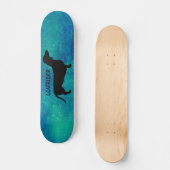 Dachshund Short Hair - Silhouette 1 Skateboard (Voorkant)