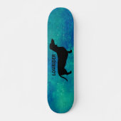 Dachshund Short Hair - Silhouette 1 Skateboard (Voorkant)