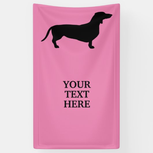 Dachshund Short Hair - Silhouette 1 Spandoek (Verticaal)