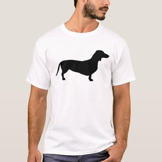 Dachshund Short Hair - Silhouette 1 T-shirt (Voorkant)