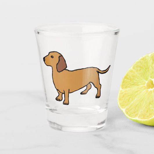 Dachshund Shot Glas (Voorkant)