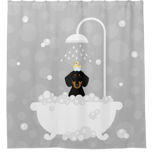 Dachshund Shower Curtain Douchegordijn (Voorkant)