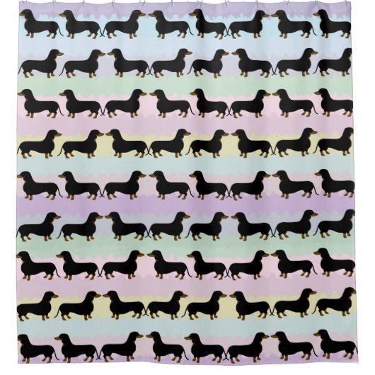 Dachshund Shower Curtain Douchegordijn (Voorkant)