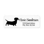 Dachshund Silhouet Etiket (Voorkant)