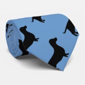 Dachshund Silhouette elke kleur Stropdas (Opgerold)