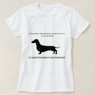Dachshund Silhouette Grappig T-shirt