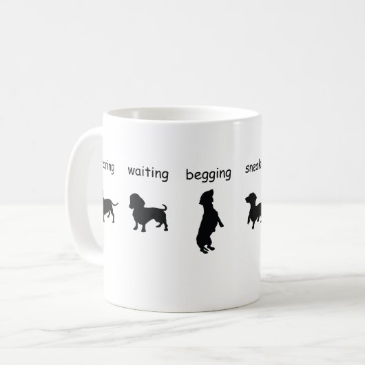 Dachshund Silhouette Mug (Devant gauche)