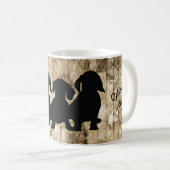 Dachshund Silhouette Mug (Devant droit)