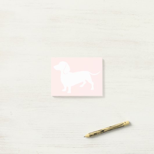 dachshund silhouette post-it® notes (Op bureau)