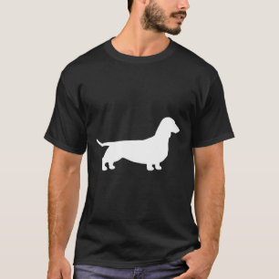 Dachshund Silhouette S Wiener Dog Smooth Coated Do T-shirt