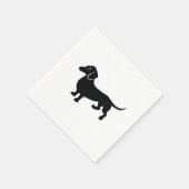 Dachshund Silhouette Servetten (Hoek)