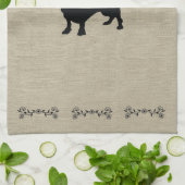 Dachshund Silhouette Serviette de cuisine (Plié)