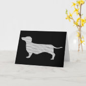 Dachshund Silhouette uit Velen Kaart (Gele Bloem)
