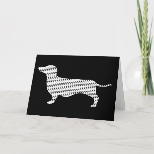 Dachshund Silhouette uit Velen Kaart (Voorkant)